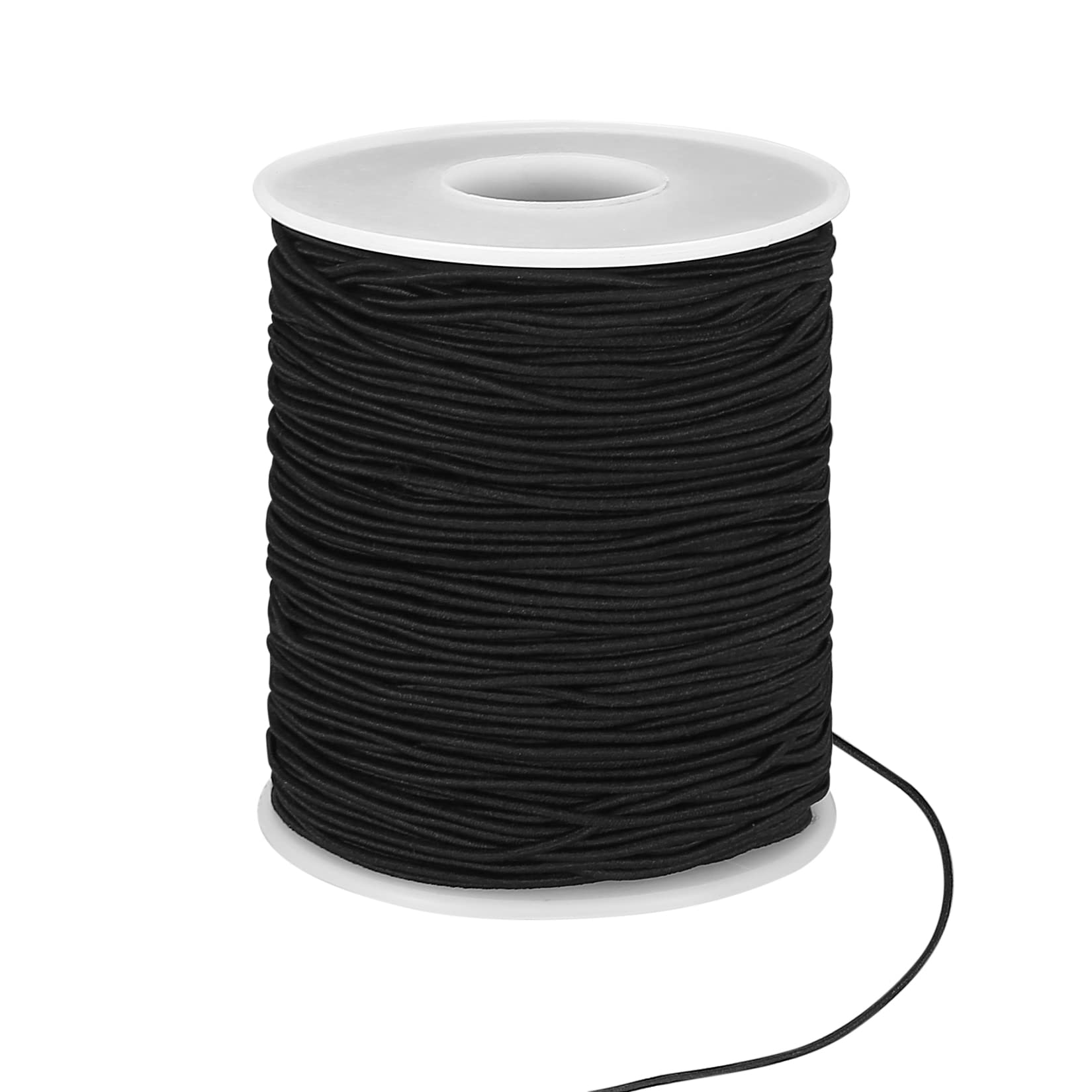 1mm x 100m/328 ft Elastic Cords, Elastic Beading String Cord, Thread String Cord for DIY Craft Jewellery Bracelet Necklaces Making - Black