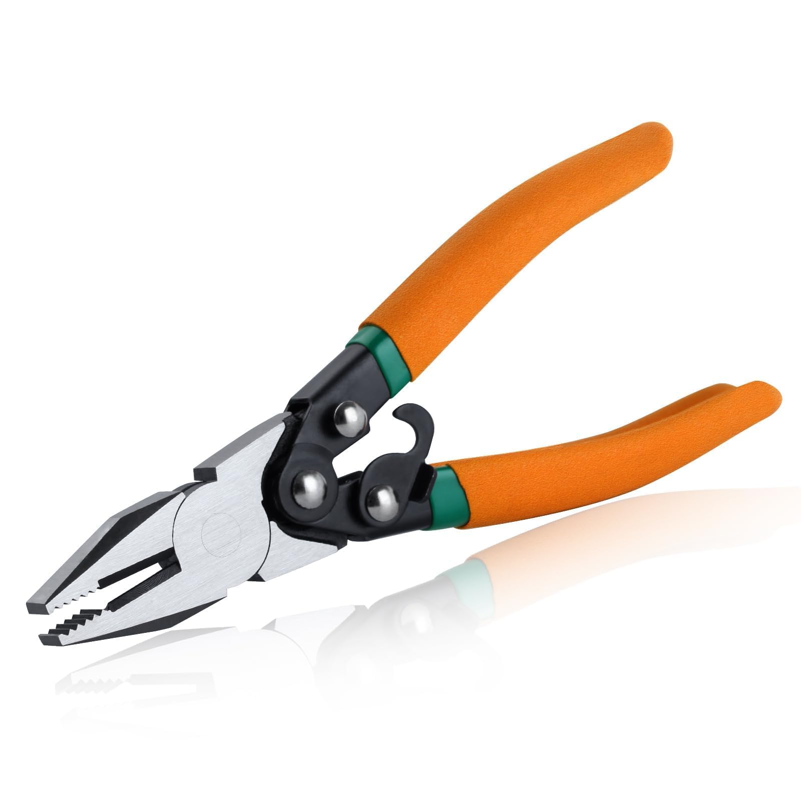 SPEEDWOX 7" Compound Action Lineman Pliers Dual Material Lineman's Compound Action Cutting Pliers Compound Action Pliers Wire Cutters Stripped Screw Extractor Screw Cutter with Safety Lock