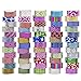 ATDAWN 60 Rolls Washi Tape Set, Masking Washi Tape, Decorative Craft Tape Collection for DIY Crafts and Gift Wrapping