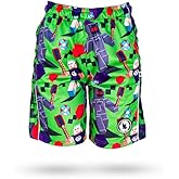 Flow Society Green Flowcraft Boys Athletic Shorts-Lacrosse-Gym-Sports-Activewear-Patterned-Youth Apparel-Lacrosse Gear