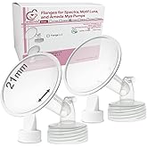 Nenesupply 21mm Flange and Duckbil Valves Compatible with Spectra S1 Spectra S2 Breastpump Replacement to Spectra Pump Parts