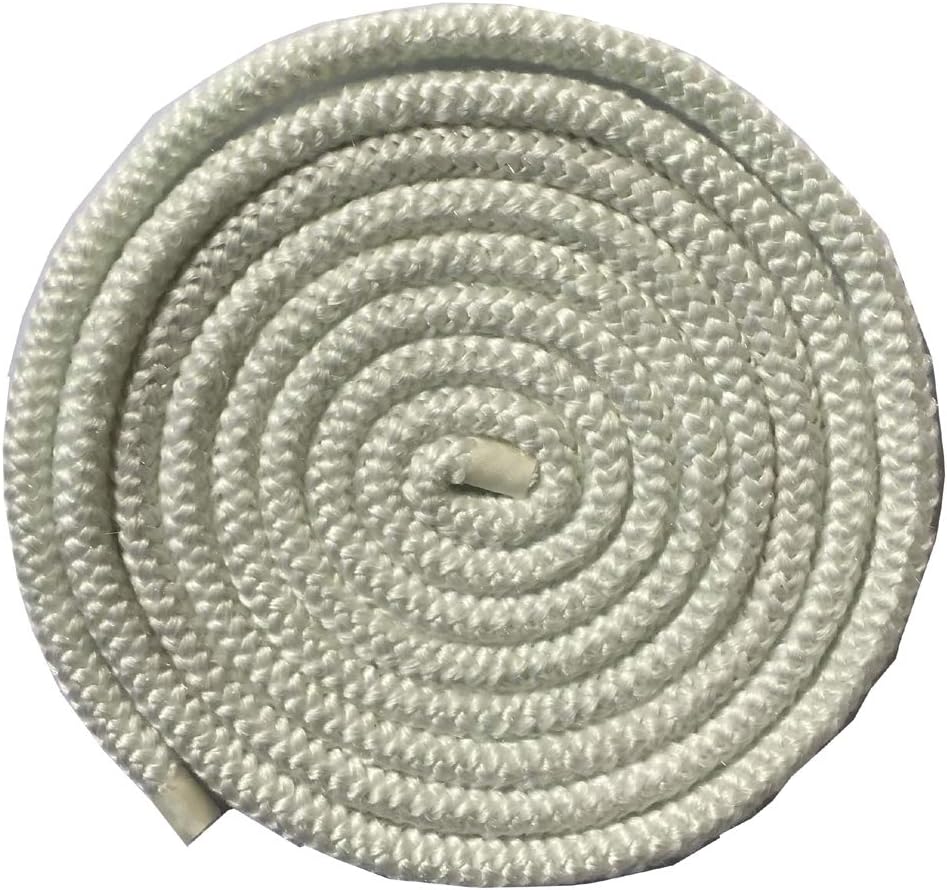 Aboniris 5/16” Wood Stove Door Gasket, Round Fiberglass Rope Seal, White, Length 86 Aboniris 5/16” Wood Stove Door Gasket, Round Fiberglass Rope Seal, White, Length 86