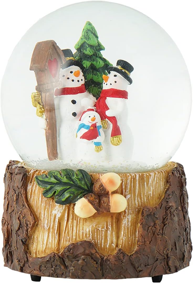 Snow Globes - Snow Globes Glitter Water Globe Decoration Musical Snow Globes Decor Plays We Wish You a Merry Christmas, 100mm, 12