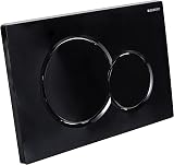 Geberit Sigma01 Flush Plate Plastic Handle Jet Black RAL9005 115.770.DW.5 view 2