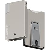 Shuffle Wallet for Men, Deck-of-Cards Opening, RFID Blocking and Slim Design,Titanium Card &Money Clip Wallet, Holds up to 6 Cards, Wallet with Gift Box(Raw Titanium)