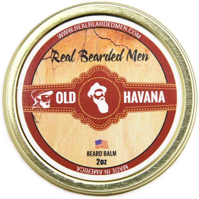 Old Havana Premium Beard Balm with The Scent of Coffee and Tobacco - 100% Natural - 2 oz - Made in USA - REAL BEARDED MEN