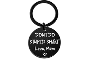 Aisity Funny Gifts for Teen Boys Girls for 18th Birthday Christmas Easter Gifts for Teens Teenagers Stocking Stuffers Don't Do Stupid Shit Key Chain for Teen Girl Trendy Cool Stuff