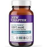 New Chapter Lion's Mane + Reishi Mushroom - LifeShield Mind Force for Mental Clarity with Organic Reishi Mushroom + Vegan + Non-GMO, Nootropic Ingredients - 60 ct