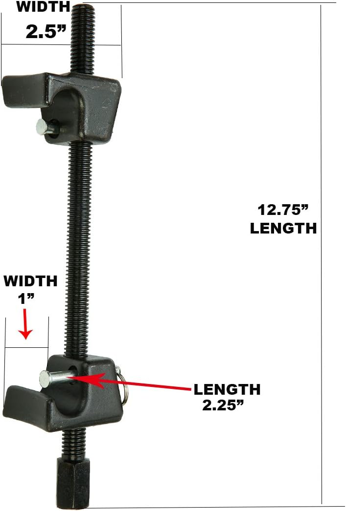FreeTec 2pc Coil Spring Compressor For MacPherson Struts Shock Absorber Car Garage Tool, Red - Image 3