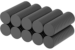 AplysiaTech Strong C8 Ferrite Magnets, 1.00" D x 3/16" H - 150 Pack, Disc Ceramic Magnets Strong Round Circle Magnet for Refrigerator, Craft Hobbies, Science Projects & School Notice Boards (Black)