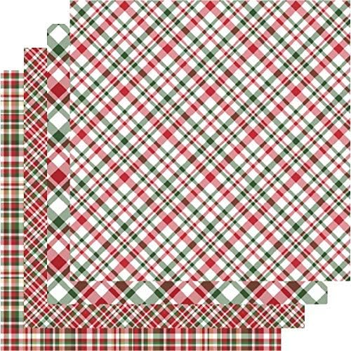Red Plaid Heat Transfer Vinyl, Pattern HTV Red Plaid, Green, 4-12"x12" Bundle, Free Transfer Sheet (Bundle 2)