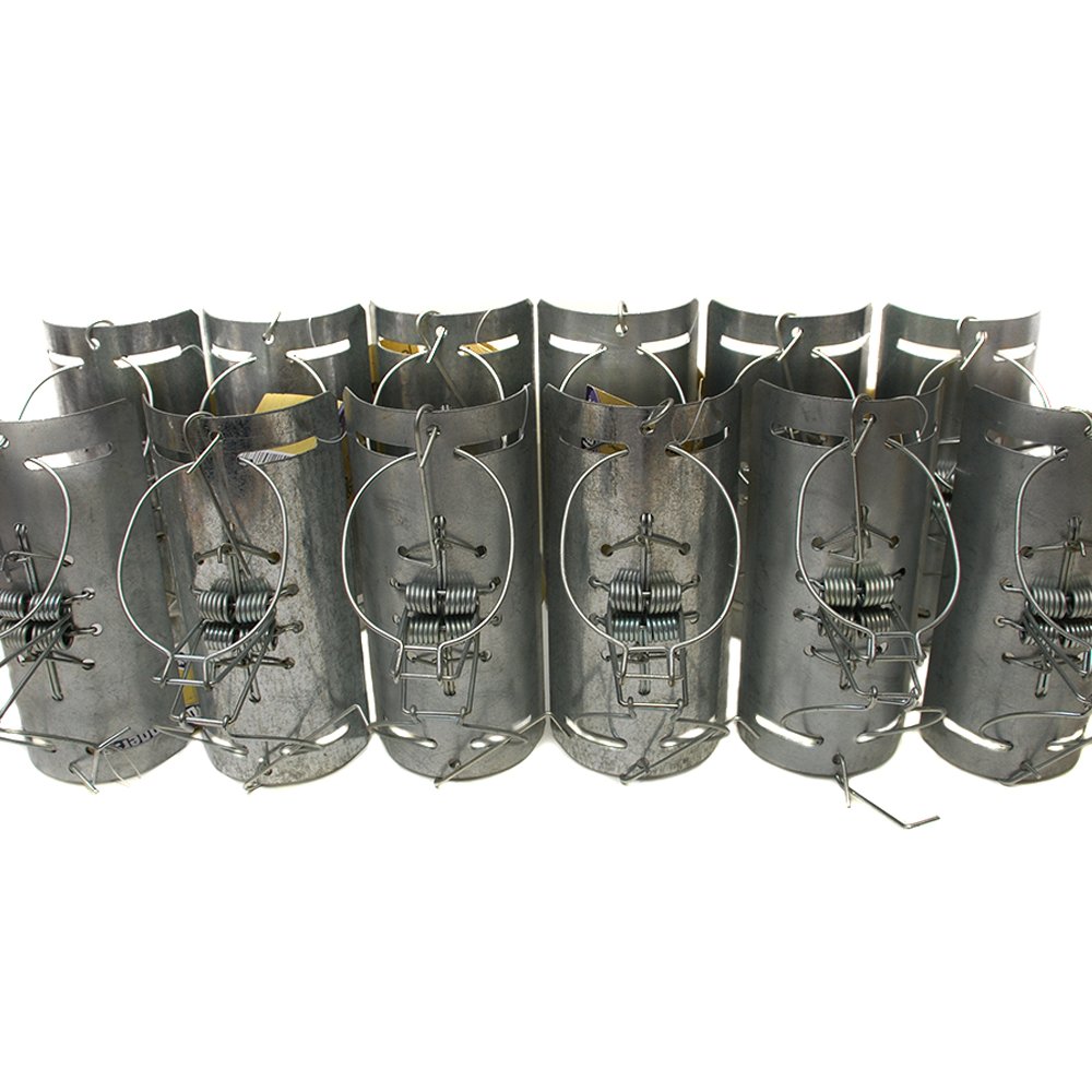 Defenders STV152M Mole Tunnel Trap, Traditional, Humane, Two-Way Trap for Mole Control, Suitable for Use In Frosted Ground and Wet Weather (Pack of 12), Silver, 38x15x14 cm