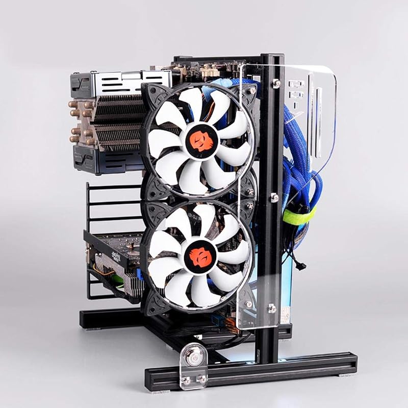 VAWcornic Hopcd ATX M-ATX ITX Open Air Computer Case Aluminum Frame Chassis