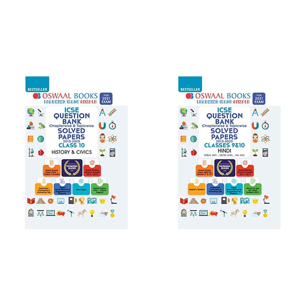 Oswaal ICSE Question Bank Class 10 History and Civics Book Chapterwise Topicwise & ICSE Question Bank Class 10 Hindi Book Chapterwise & Topicwise (For 2021 Exam) (Set of 2 Books) Oswaal ICSE Question Bank Class 10 History and Civics Book Chapterwise Topicwise & ICSE Question Bank Class 10 Hindi Book Chapterwise & Topicwise (For 2021 Exam) (Set of 2 Books)