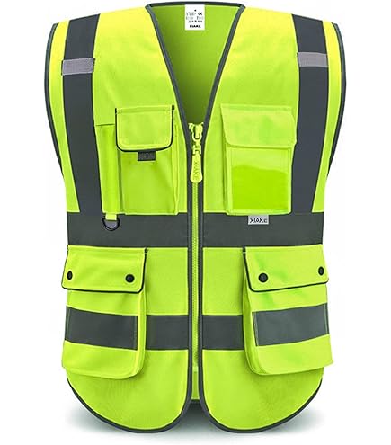 ウェア FreshService TRAVEL VEST NVY Forcefield Hi Vis Traffic Safety Vest with Zipper Front