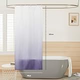 Furlinic Shower Curtain White to Purple 35x72 in Polyester Water Resistant view 2
