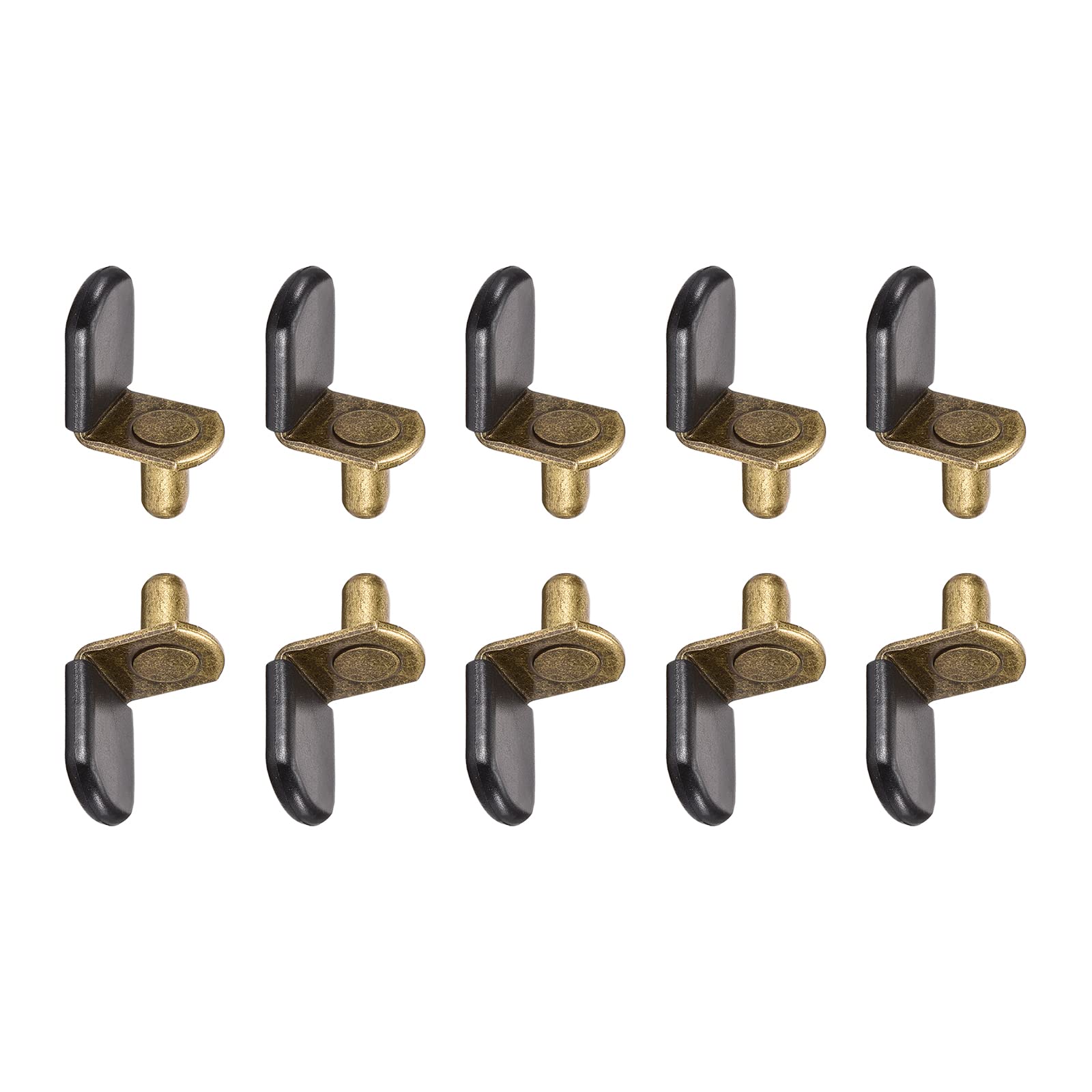 DTGN 0.24"x0.39"(DXL) L-Shelf Support Peg - 20Pack - Good for Furniture Shelf - Durable Steel Shelf Bracket Pegs W/Sleeve - Bronze
