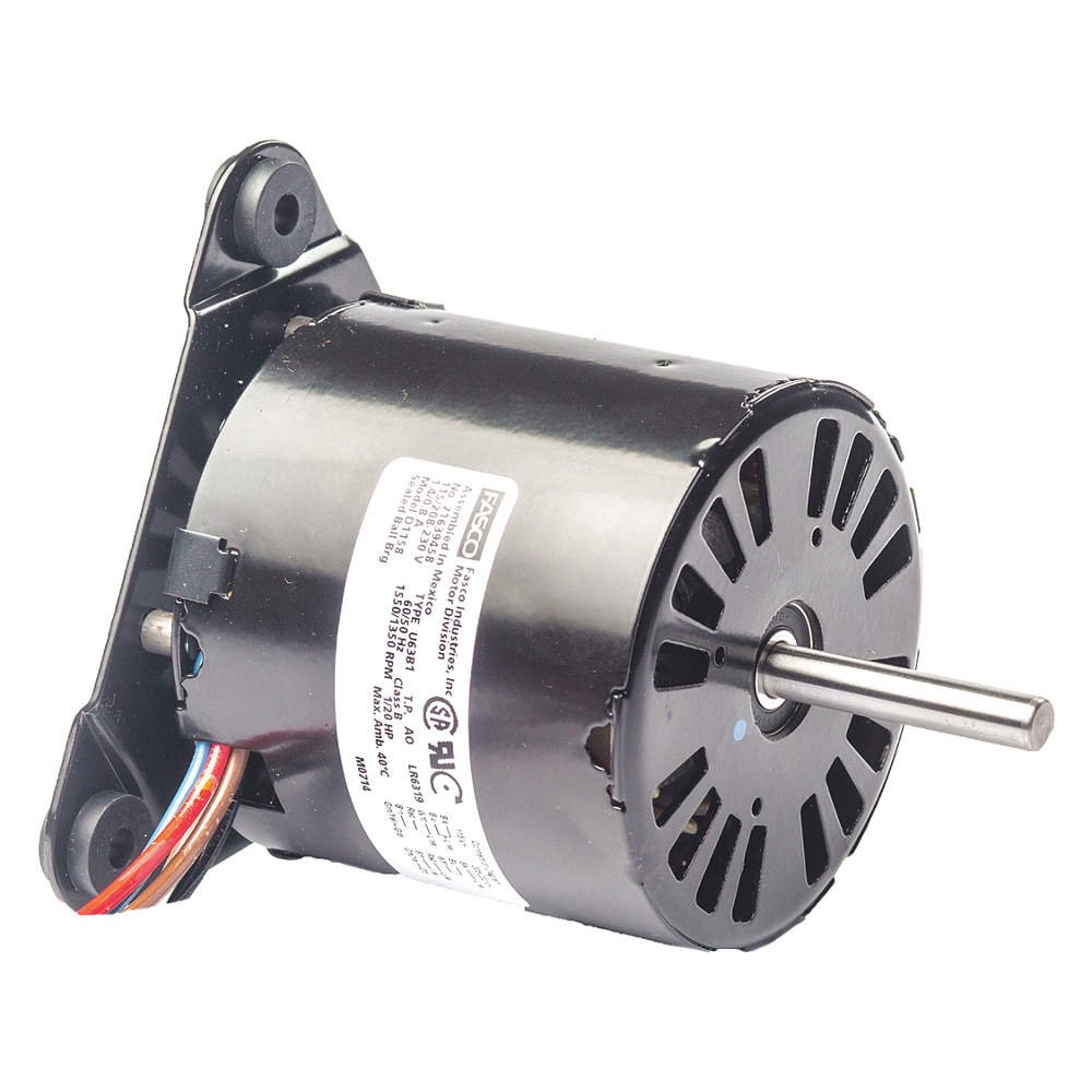 Condenser Fan Motor, 1/100HP, Flat, 1550rpm Industrial