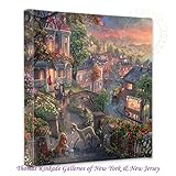 Thomas Kinkade Lady and The Tramp 14x14 Canvas Wrap