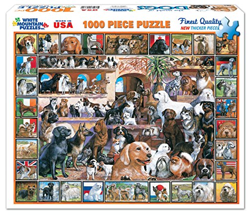 White Mountain Puzzles World of Dogs - 1000 Piece Jigsaw Puzzle