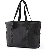 BAGSMART Women Tote Bag Large Shoulder Bag Top Handle Handbag with Yoga Mat Buckle for Gym, Work, School