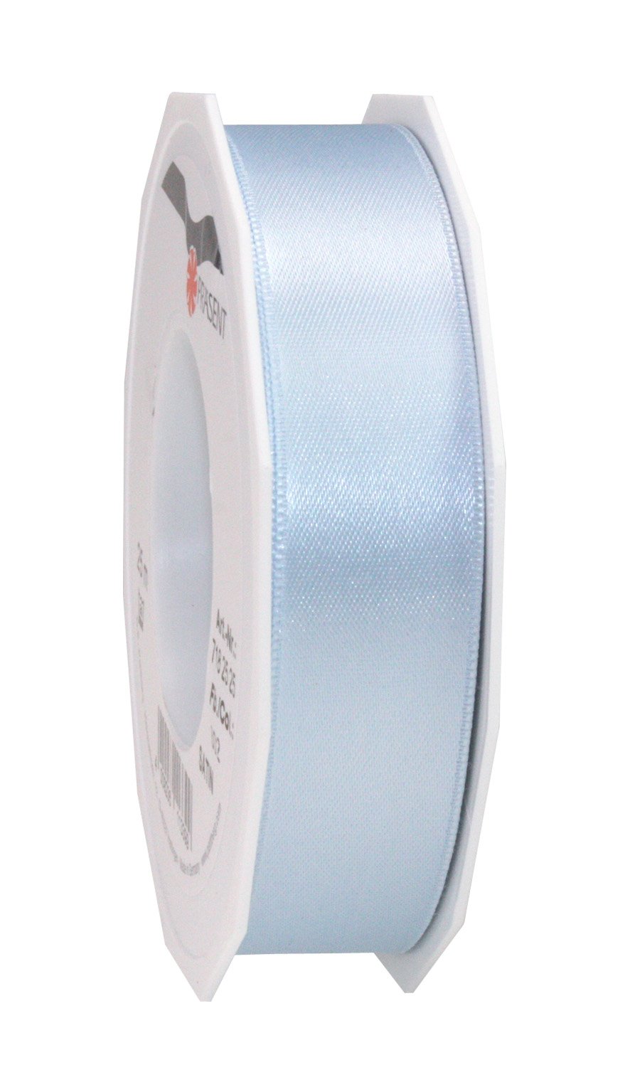 PRÄSENT C.E. Pattberg SATIN light blue gift ribbon, 27 yards for Wrapping Gifts, 1 inch width, Ribbon for Decorating & Crafting, Decorative Ribbon for Gifts, for every occasion — image 1