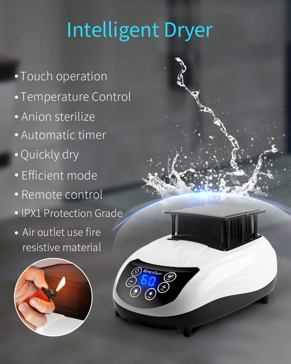 Kasydoff Portable Clothes Dryer 3Tier Foldable Clothes Drying Rack