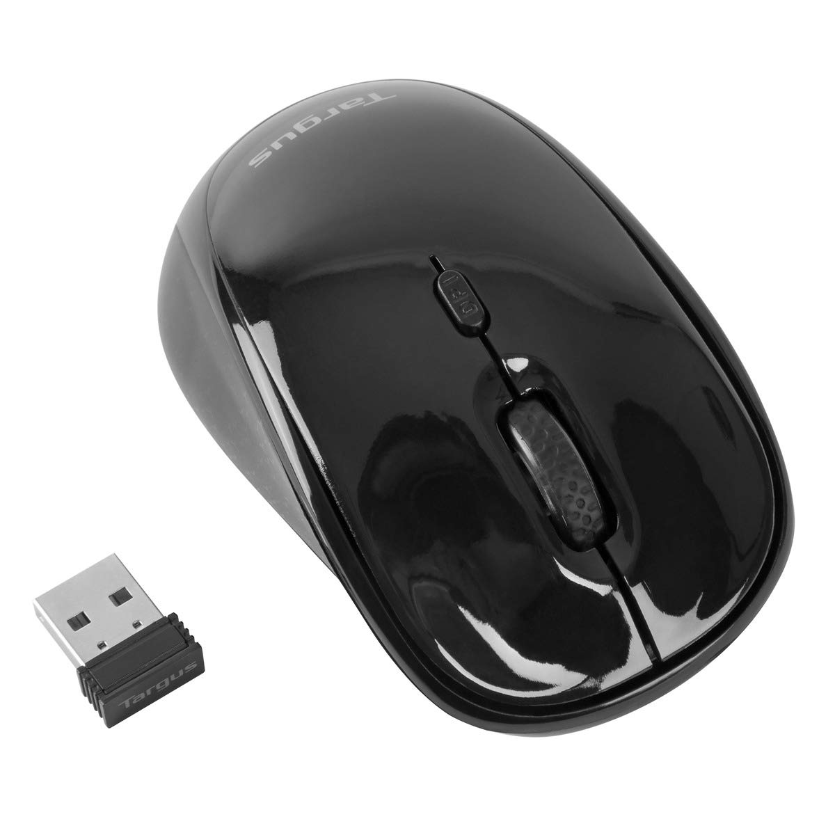Targus Wireless USB Laptop Blue Trace Mouse with Dual-purpose Design and Ergonomic Shape, Black (AMW50EU)