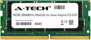 A-Tech 16GB Module for Acer Aspire E5-575 Laptop & Notebook Compatible DDR4 2666Mhz Memory Ram (ATMS268871A25832X1)