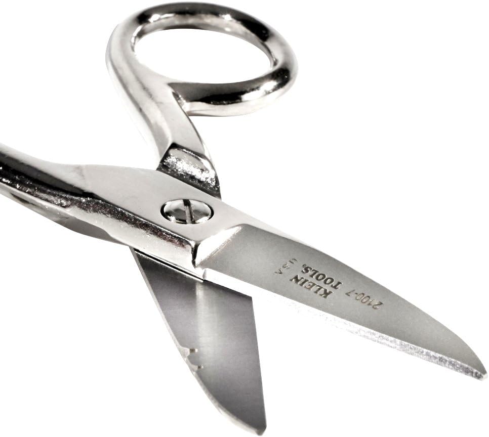 Klein 2100-7 "Nickel Plated" Electrician's Scissor, Silver, Pack of 1 - Image 5