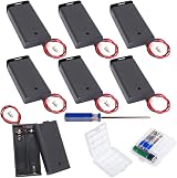 GTIWUNG 7Pcs 2AA Battery Holder with Switch and Case Leads 2x1.5V 3V view 1