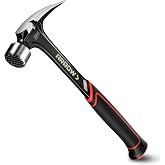 ARROW 20 oz Straight Claw Hammer, Rip Claw Hammer | With Magnetic Nail Holder &amp; Side Nail Puller, Milled Face, Shock Absorbing Grip, Heavy Duty One-piece Forged