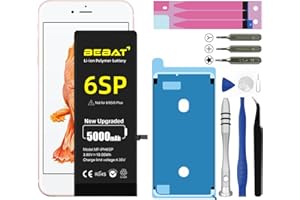 BEBAT Replacement for iPhone 6s Plus Battery, 5000mAh High Capacity Li-ion Polymer Replacement Battery for Model A1634 A1687 