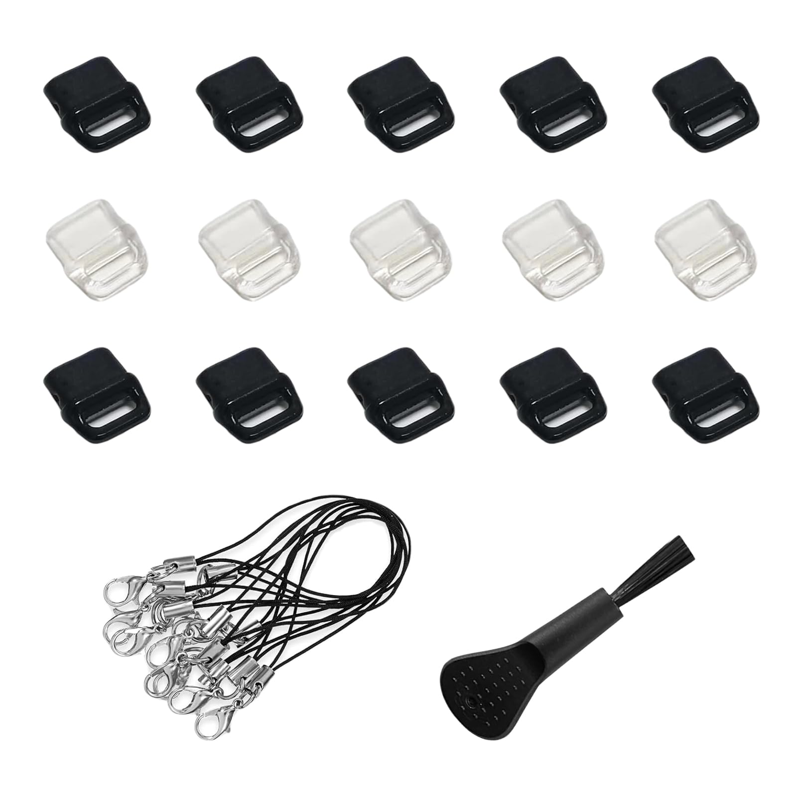 MAEXUS® USB C Dust Cover with Hole, Pack of 15 Plugs for Mobile Phones, Dust Protection, USB C Port Cover Plug with Hanging Cord, Charging Port Protection, Anti-Dust Plug for iPhone, Google