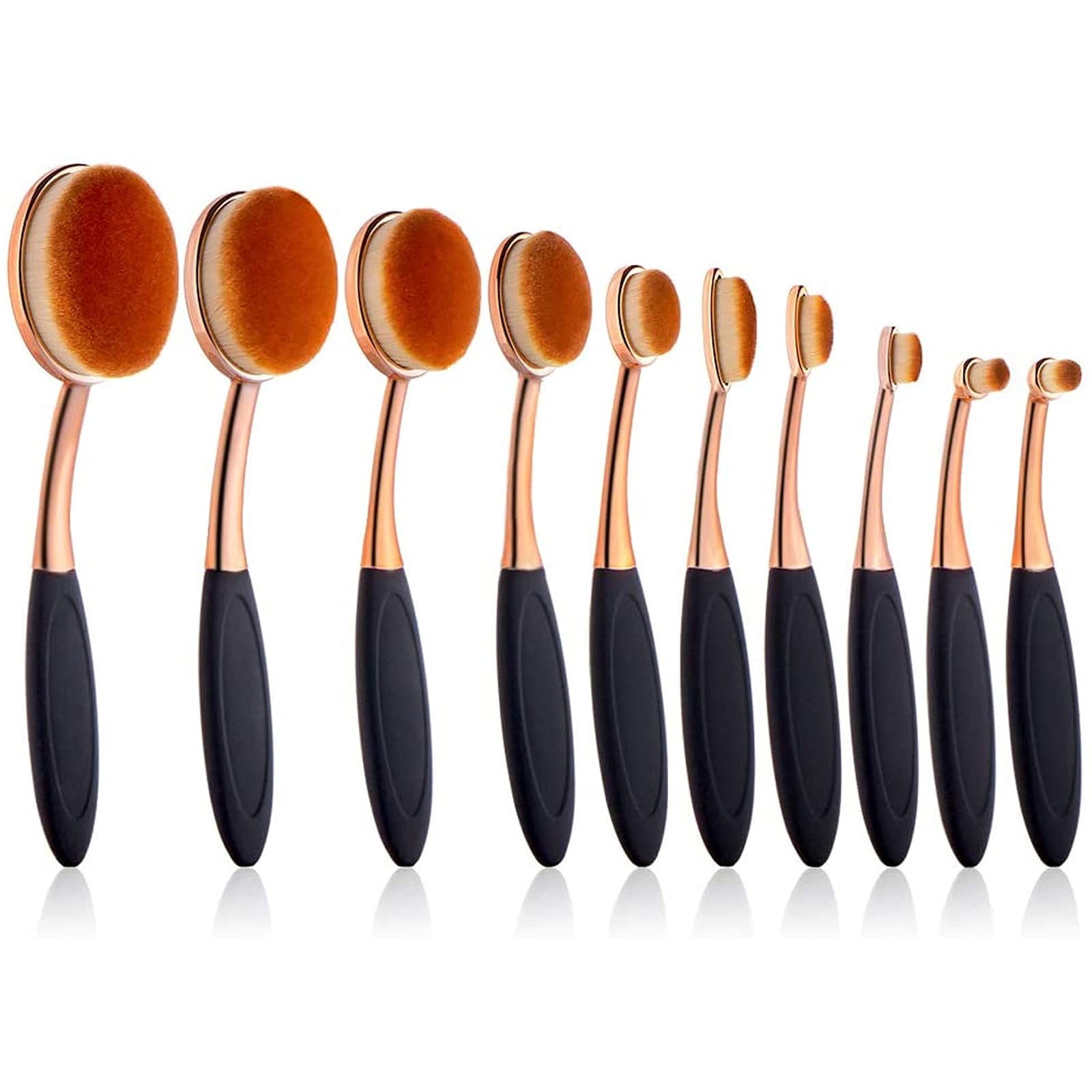 UNIMEIX 10 Pack Blending Brush for Card Making Crafting Ink Blender Brushes Set Tool Paper Background Brush Drawing (Rosegold)