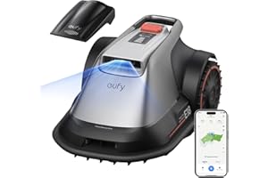 eufy E18 Robot Lawn Mower,Max 0.3 Acres,Wireless Robot Mower with Auto Mapping,Vision Navigation,Multi-Zone Management,Robotic Lawnmower with AI Obstacle Avoidance,APP Control,18°Slope,Cut Height1-3"
