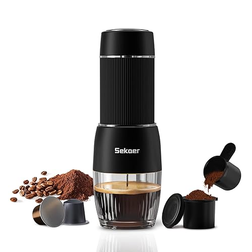 Sekaer Portable Espresso Machine Travel Coffee Maker, in Small