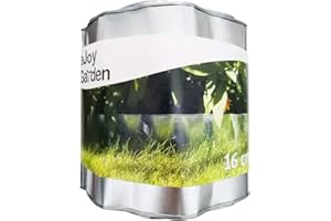 LEJOY GARDEN Landscape Edging Coil Galvanized Steel Lawn Edge Antirust Flexibility Sturdy for Lawns,Borders and Pathway,6.3 inch by 16 feet