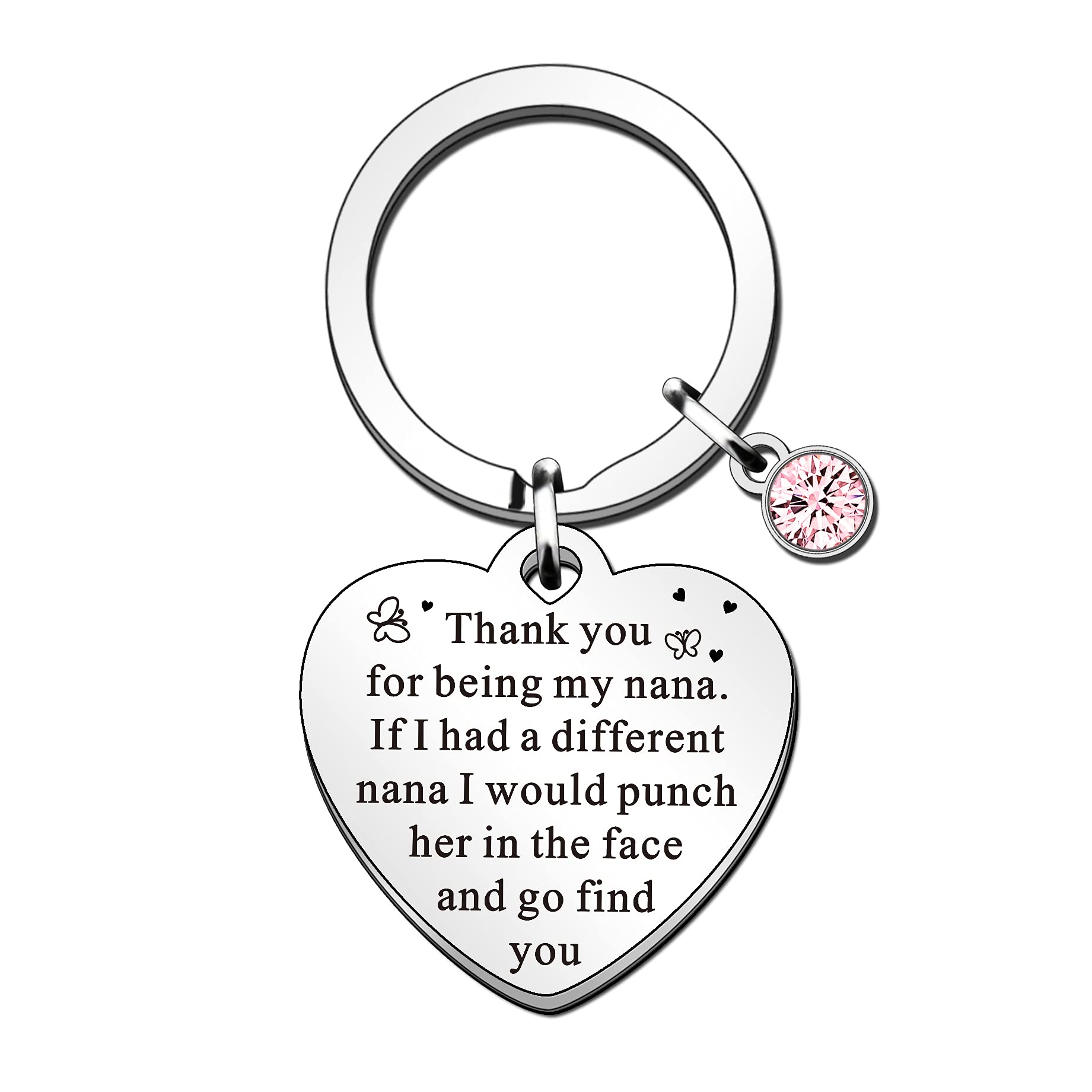 SMARGO Nana Gifts Nana Keyring from Grandchildren Christmas Birthday Keychain Gifts for Nana