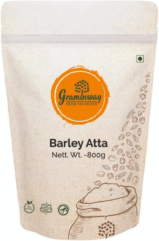 Graminway Whole Grain Healthy Flour, Barley, Jau ka Atta 800 Gm Each - Pack of 2
