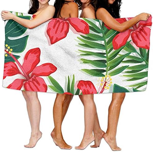 Jcqz Towel 31.50in X 51.18in Family Big Bath Towel Beach Blanket Beach Towels Casual Floral Leaf Printing Print Bath Linen Super Absorbent Body Wrap Pool Towel