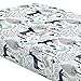Carousel Designs Navy and Mint Woodland Animals Crib Sheet - Organic 100% Cotton Fitted Crib Sheet - Made in The USA