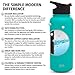 Simple Modern 22 oz Summit Water Bottle - Stainless Steel Hydro Metal Flask +2 Lids - Wide Mouth Double Wall Vacuum Insulated Green Large 2 Liter Half Gallon Cold Leakproof Thermos - Emerald