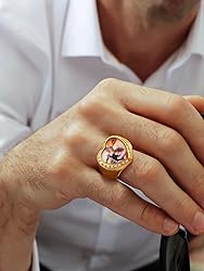 FindChic Customized Heart Signet Rings with Photo