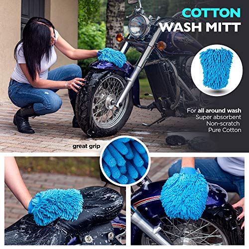 Me Motorcycle Detailing Brush Kit 6 Pack Natural Boar Hair