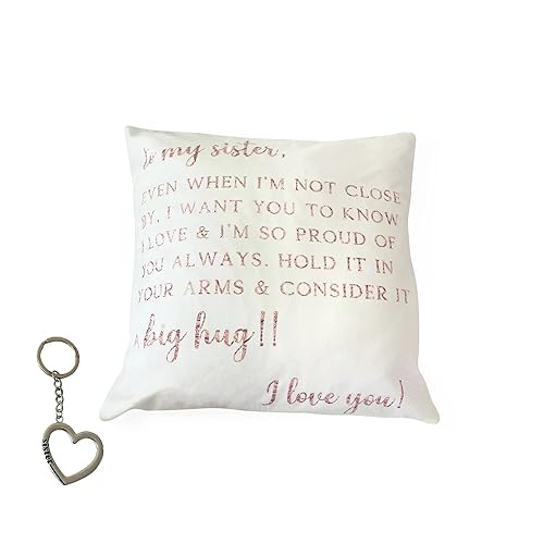 FOLE Gifts for Sister Birthday Sisters Love Best Reminder Pillow