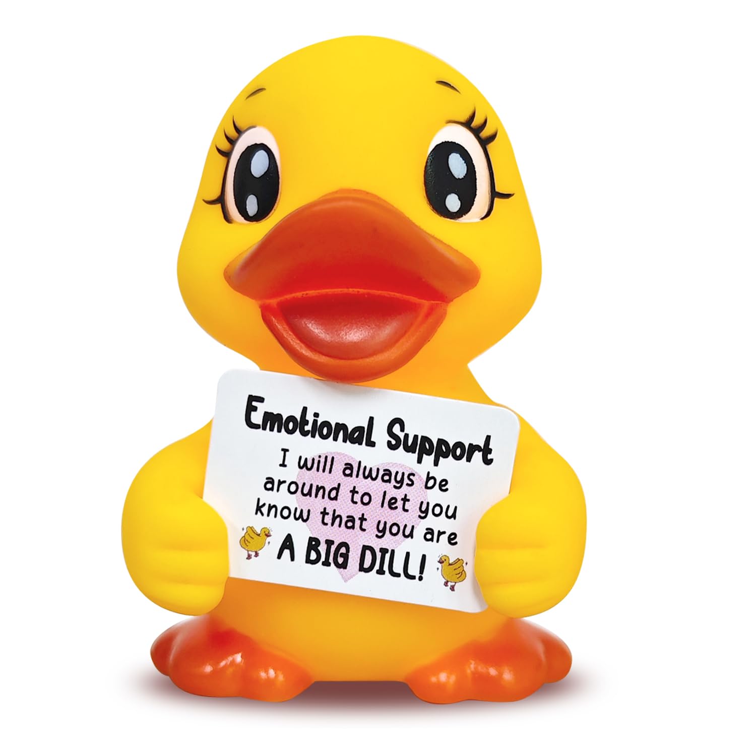 Photo 1 of Positive Emotional Support Rubber Duck – Uplifting Birthday Gift, Cute Motivational Desk Decor with Encouragement Cards for Friends, Coworkers,Graduation,Valentine's Day, (Yellow)
