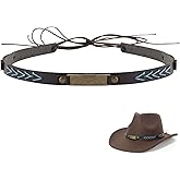 nemokamai Cowboy Hat Bands for Men Women, Leather Hatbands Belt for Cowboy/Western/Fedora/Cowgirl Hats Multicolor