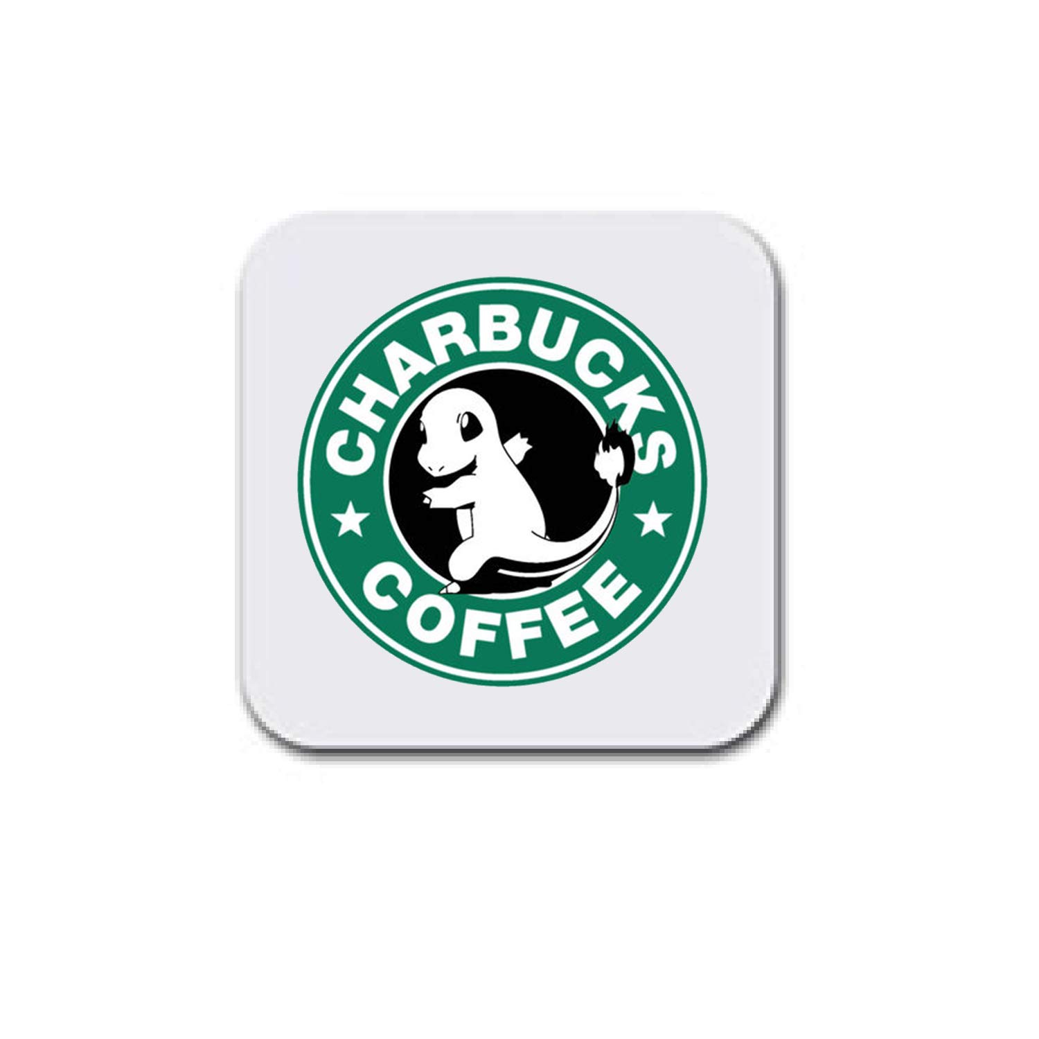 LBS4ALL charbucks Coffee Pokemon Inspired Funny Wooden Coaster White One Size