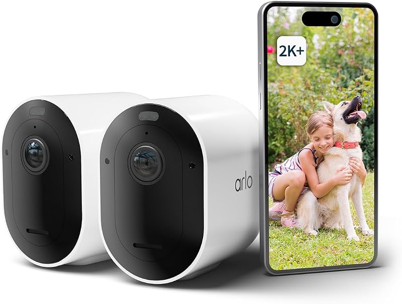 Arlo Pro 5 Outdoor Security Camera 2 Cam 2K HDR Wireless CCTV 8-Month Battery